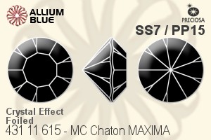 PRECIOSA Chaton MAXIMA ss7/pp15 crystal DF AgF