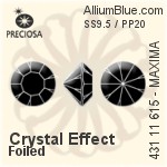 Preciosa MC Chaton MAXIMA (431 11 615) SS9.5 - Crystal (Coated) With Dura Foiling