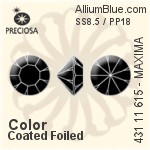 Preciosa MC Chaton MAXIMA (431 11 615) SS8.5 / PP18 - Color (Coated) With Dura™ Foiling