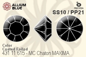 Preciosa MC Chaton MAXIMA (431 11 615) SS10 - Colour (Coated) With Dura Foiling