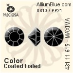 Preciosa MC Chaton MAXIMA (431 11 615) SS10 / PP21 - Color (Coated) With Dura™ Foiling