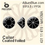 Preciosa MC Chaton MAXIMA (431 11 615) SS13.5 - Colour (Coated) With Dura Foiling