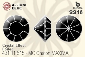 PRECIOSA Chaton MAXIMA ss16/pp31 crystal DF AgF