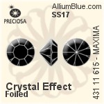Preciosa MC Chaton MAXIMA (431 11 615) SS17 - Crystal Effect With Dura™ Foiling