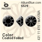 Preciosa MC Chaton MAXIMA (431 11 615) SS29 - Colour (Coated) With Dura Foiling
