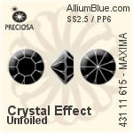 Preciosa MC Chaton MAXIMA (431 11 615) SS2.5 - Crystal (Coated)