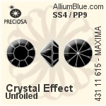 PREMIUM Round Chaton (PM1000) PP9 - Clear Crystal With Foiling