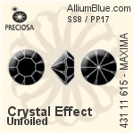 Preciosa MC Chaton MAXIMA (431 11 615) SS8 - Crystal (Coated)