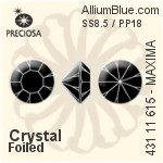Preciosa MC Chaton MAXIMA (431 11 615) SS2 / PP5 - Color With Dura™ Foiling