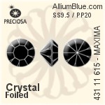 Preciosa MC Chaton MAXIMA (431 11 615) SS3.5 / PP8 - Clear Crystal With Dura™ Foiling