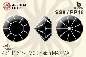 PRECIOSA Chaton MAXIMA ss9/pp19 g.quartz DF