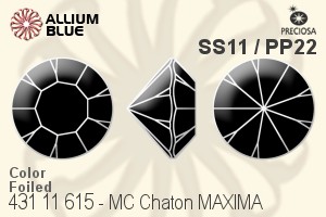 PRECIOSA Chaton MAXIMA ss11/pp22 sapphire DF