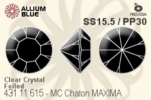 PRECIOSA Chaton MAXIMA ss15.5/pp30 crystal DF