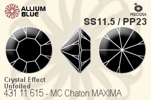Preciosa MC Chaton MAXIMA (431 11 615) SS11.5 / PP23 - Crystal Effect Unfoiled - Click Image to Close