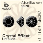 Preciosa MC Chaton MAXIMA (431 11 615) SS20 - Clear Crystal With Dura™ Foiling