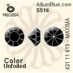 Preciosa MC Chaton Rose VIVA12 Flat-Back Stone (438 11 612) SS6 - Color (Coated) With Silver Foiling