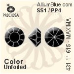 Preciosa MC Chaton MAXIMA (431 11 615) SS1 / PP4 - Color (Coated) With Dura™ Foiling