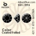 Preciosa MC Chaton MAXIMA (431 11 615) SS0 / PP3 - Color (Coated) With Dura™ Foiling