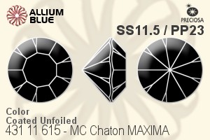 Preciosa MC Chaton MAXIMA (431 11 615) SS11.5 / PP23 - Color (Coated) Unfoiled