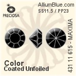 Preciosa MC Chaton MAXIMA (431 11 615) SS11.5 / PP23 - Color (Coated) Unfoiled
