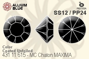 Preciosa MC Chaton MAXIMA (431 11 615) SS12 / PP24 - Color (Coated) Unfoiled - Haga Click en la Imagen para Cerrar