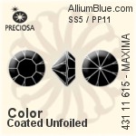 Preciosa MC Chaton MAXIMA (431 11 615) SS2.5 / PP6 - Color (Coated) Unfoiled
