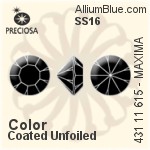 Preciosa MC Chaton MAXIMA (431 11 615) SS16 - Color (Coated) Unfoiled