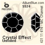 Preciosa MC Channel MAXIMA (431 11 616) SS29 - Clear Crystal Unfoiled