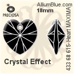 Preciosa MC Heart MAXIMA Pendant (433 68 615) 14mm - Clear Crystal