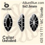 Preciosa MC Navette Fancy Stone (435 14 111) 4x2mm - Crystal Effect With Dura™ Foiling