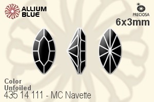 Preciosa MC Navette Fancy Stone (435 14 111) 6x3mm - Color Unfoiled