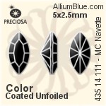 Preciosa MC Navette Fancy Stone (435 14 111) 5x2.5mm - Crystal Effect With Dura™ Foiling