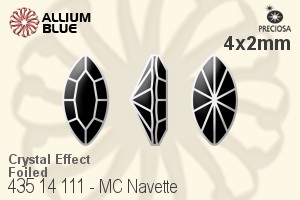 PRECIOSA Navette MAXIMA 4x2 crystal DF AB