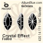 寶仕奧莎 機切馬眼形 花式石 (435 14 111) 6x3mm - 顏色 DURA™耐用金屬箔底