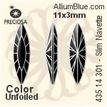 Preciosa MC Slim Navette Fancy Stone (435 14 301) 11x3mm - Color With Dura™ Foiling