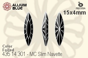 PRECIOSA Slim Navette MXM 15x4 bl.diam DF