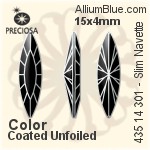Preciosa MC Slim Navette Fancy Stone (435 14 301) 35x9.5mm - Color (Coated) Unfoiled