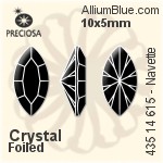 Preciosa MC Chaton OPTIMA (431 11 111) SS29 - Clear Crystal With Golden Foiling