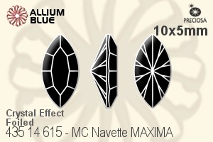 PRECIOSA Navette MAXIMA 10x5 crystal DF AgF