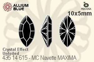 Preciosa MC Navette MAXIMA Fancy Stone (435 14 615) 10x5mm - Crystal Effect Unfoiled