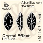 Preciosa MC Navette MAXIMA Fancy Stone (435 14 615) 15x7mm - Crystal Effect With Dura™ Foiling
