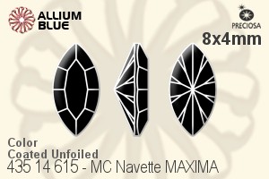 Preciosa MC Navette MAXIMA Fancy Stone (435 14 615) 8x4mm - Color (Coated) Unfoiled - Haga Click en la Imagen para Cerrar