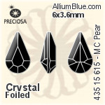 Preciosa MC Pear MAXIMA Fancy Stone (435 15 615) 8x4.8mm - Color With Dura™ Foiling