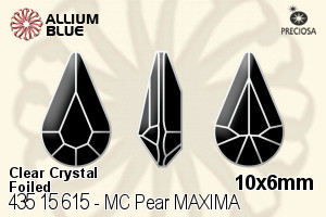 PRECIOSA Pear MXM 10x6 crystal DF