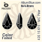 Preciosa MC Pear MAXIMA Fancy Stone (435 15 615) 8x4.8mm - Color (Coated) Unfoiled