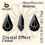Preciosa MC Pear MAXIMA Fancy Stone (435 15 615) 10x6mm - Clear Crystal With Dura™ Foiling