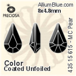 Preciosa MC Pear MAXIMA Fancy Stone (435 15 615) 10x6mm - Clear Crystal With Dura™ Foiling