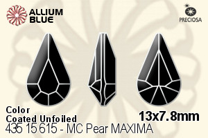Preciosa MC Pear MAXIMA Fancy Stone (435 15 615) 13x7.8mm - Color (Coated) Unfoiled - Haga Click en la Imagen para Cerrar