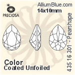 Preciosa MC Pearshape 301 Fancy Stone (435 16 301) 6x4mm - Clear Crystal With Dura™ Foiling