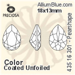 Preciosa MC Pearshape 301 Fancy Stone (435 16 301) 14x10mm - Color Unfoiled